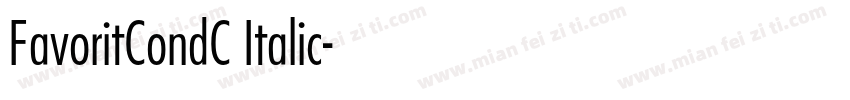 FavoritCondC Italic字体转换